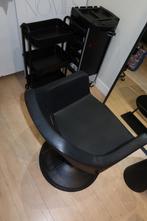 Kapperstoel + voetensteun + werkkar