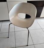 Witte design stoelen met metalen poten - 3 stuks, Huis en Inrichting, Stoelen, Ophalen, Drie, Wit, Zo goed als nieuw