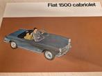Zeldzaam 1964 Nederlands Fiat 1500 cabriolet folder izgst, Ophalen of Verzenden, Zo goed als nieuw, Overige merken