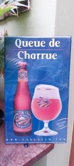 Reclamebord bier Ploegsteert amber / Queue de Charrue, Verzamelen, Biermerken, Ophalen of Verzenden, Nieuw, Reclamebord, Plaat of Schild
