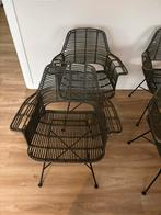 HK Living Rattan Stoelen Olive - 4 stuks, Huis en Inrichting, Stoelen, Ophalen, Gebruikt, Overige kleuren, Riet of Rotan