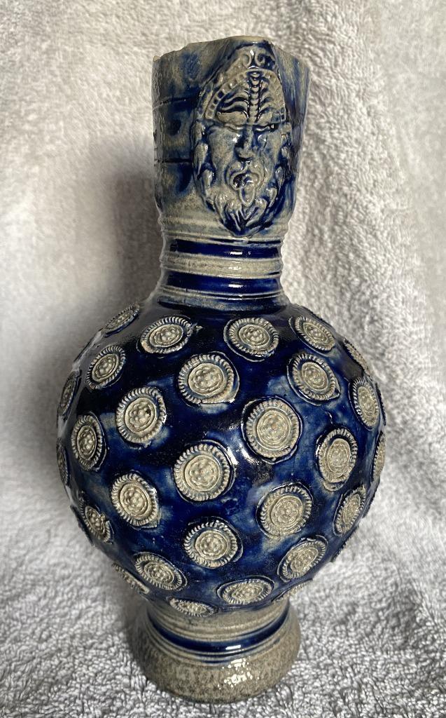 Steengoed Westerwald kruik Enghals kruik baardmankruik, Antiek en Kunst, Antiek | Keramiek en Aardewerk, Ophalen of Verzenden