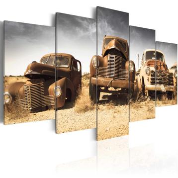 522 Oldtimer Auto 5 Luik Canvas Schilderij 200x100cm 2 maten beschikbaar voor biedingen