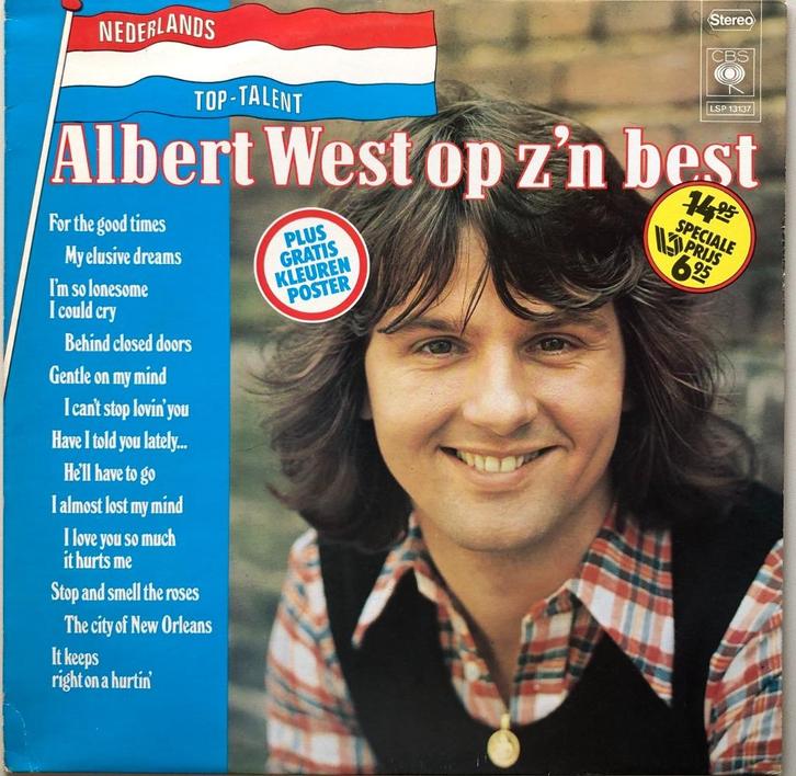 ALBERT WEST LP: OP Z'N BEST, Cd's en Dvd's, Vinyl | Pop, Zo goed als nieuw, 1960 tot 1980, Ophalen of Verzenden