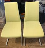 2x Rolf Benz 7800 Designstoelen | Lime Leer, Ophalen, Gebruikt, Twee, Overige kleuren