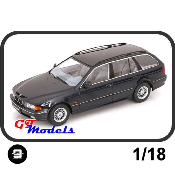 BMW 5 Serie Touring (E39) 1998 blauw  Triple9 modelauto 1:18, Hobby en Vrije tijd, Modelauto's | 1:18, Nieuw, Auto, Overige merken