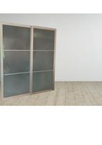 Pax schuifdeuren lyngdal aluminium met melkglas 200 x 236, Huis en Inrichting, Kasten | Kledingkasten, Ophalen, Modern, industrieel