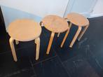 3x IKEA Frost Kruk - Houten Zitkruk, Ophalen of Verzenden, Gebruikt, Hout
