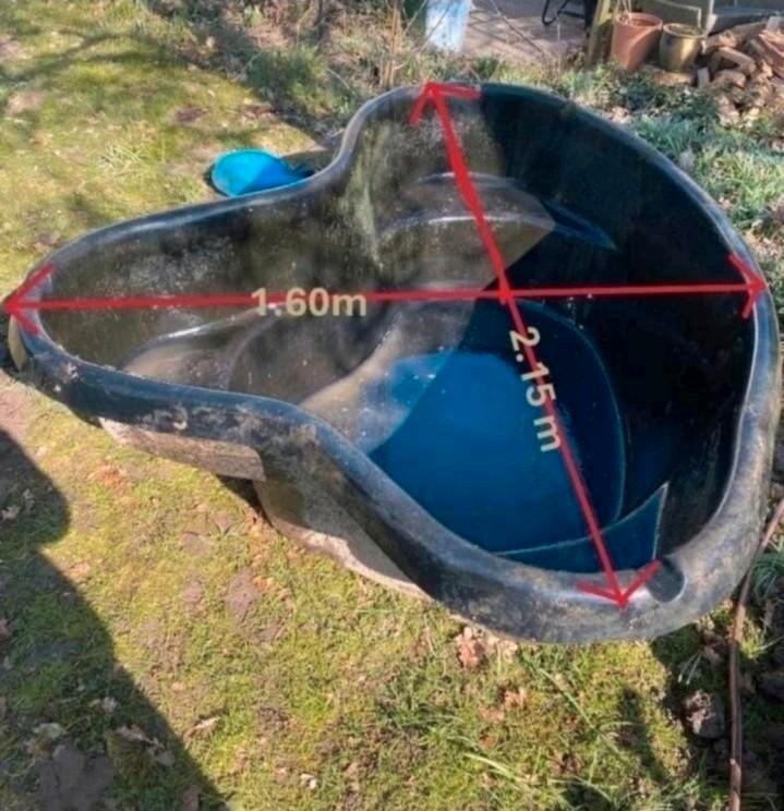 Schitterende voorgevormde sterke polyester vijver 2.15x1.60m, Tuin en Terras, Vijvers, Zo goed als nieuw, Ophalen