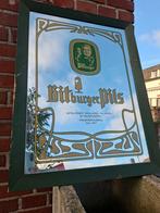 Bitburger spiegel, spiegel goed en lijst gebruikt, Ophalen of Verzenden, Gebruikt, Reclamebord