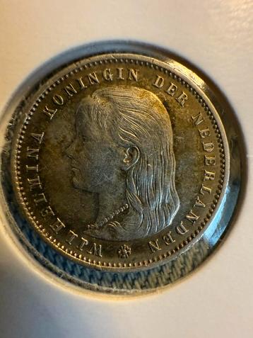 Kwartje 1893 Wilhelmina beschikbaar voor biedingen