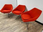 Allermuir Fauteuil A640 rood-oranje, Minder dan 75 cm, Design, Gebruikt, Stof