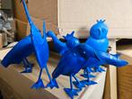 6 Nieuwe metalen blauwe vogels, Huis en Inrichting, Woonaccessoires | Overige, Ophalen of Verzenden, Nieuw