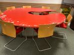 Grote vergadertafel met stoelen / gratis af te halen, Huis en Inrichting, Tafels | Eettafels, Ophalen, Gebruikt, 100 tot 150 cm