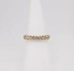 18 karaat geelgoud met 9 diamanten(0,45ct), maat 50, Sieraden, Tassen en Uiterlijk, Ringen, Ophalen of Verzenden, Dame, Goud, Goud