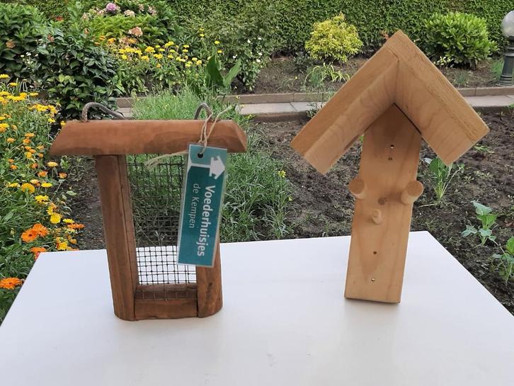 Houten Voedersilo voor Pinda's en Pindakaaspothouder, Tuin en Terras, Vogelhuisjes en Vogelbaden, Nieuw, Ophalen