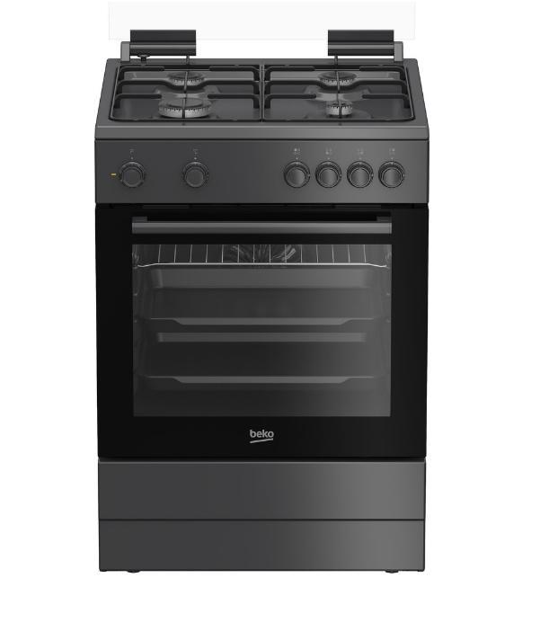 Beko Gasfornuis - 1 jaar oud - Ophalen in Dordrecht, Witgoed en Apparatuur, Fornuizen, Gebruikt, Vrijstaand, Gas, 4 kookzones