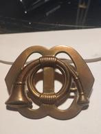 Vintage Koperen Hoorn Insigne / Badge, Antiek en Kunst, Ophalen of Verzenden