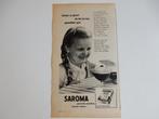Saroma reclame uit tijdschrift Beatrijs 1959., Ophalen of Verzenden, 1940 tot 1960, Nederland, Knipsel(s)