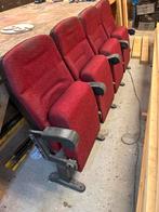 4 Bioscoopstoelen - Zittingen OK, Stof Aandacht Nodig, Huis en Inrichting, Stoelen, Ophalen, Gebruikt, Vier, Stof