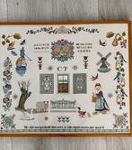 Merklap geborduurd en ingelijst, Ophalen of Verzenden