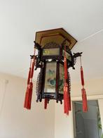 Mooie grote Chinese hanglamp, Chinees, Gebruikt, Hout, Ophalen