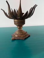 lotusbloem wierooklampje brons, messing, Antiek en Kunst, Antiek | Koper en Brons, Ophalen of Verzenden, Brons