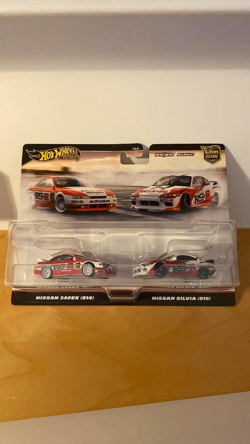 Hot wheels Nissan S14 & S15 2 pack premium, Hobby en Vrije tijd, Modelauto's | Overige schalen, Zo goed als nieuw, Ophalen of Verzenden