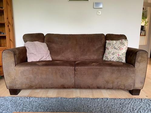 Leren bank - tasan leder, Huis en Inrichting, Banken | Sofa's en Chaises Longues, Gebruikt, Driepersoons, 150 tot 200 cm, 75 tot 100 cm