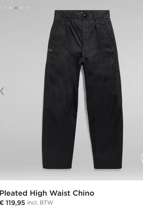 G-star Pleated high waist chino, mt 30, valt als 29, Kleding | Dames, Broeken en Pantalons, Gedragen, Maat 38/40 (M), Zwart, Ophalen of Verzenden