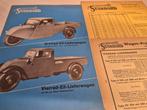Jaren30 40 Standard bestelwagen folder met 2x losse bijlage, Ophalen of Verzenden, Zo goed als nieuw, Overige merken
