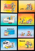 Vintage ‘80s cartoon 17 Ansichtkaarten-set, zgan, zie info, Verzamelen, Ansichtkaarten | Nederland, 1960 tot 1980, Ongelopen, Ophalen of Verzenden
