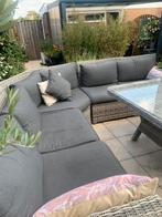 Tuinset met hoge tafel en glasplaat, Tuin en Terras, Ophalen, Kunststof, Loungeset, Bank