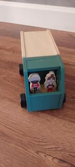 Houten speelgoed containerwagen, Ophalen of Verzenden, Zo goed als nieuw