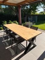 Nieuwe tuintafel in massieve eik 260x93xh76, Tuin en Terras, Tuintafels, Ophalen, Zo goed als nieuw, Rechthoekig, Hout