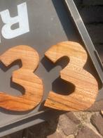 Houten huisnummers, Ophalen of Verzenden, Nieuw