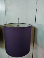 Grote hanglampen met paarse stoffen kap 6 stuks beschikbaar, Verzenden, Zo goed als nieuw, Metaal, Onbekend
