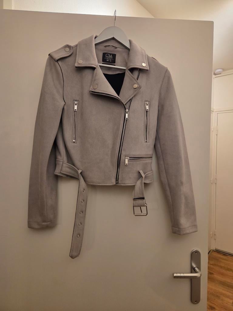 Suede jasje, Clockhouse, Ophalen of Verzenden, Zo goed als nieuw, Grijs