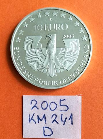 (D) 10 Euro Bayerischer Wald KM#241D 16,65 Gram Netto Zilver beschikbaar voor biedingen