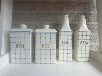 14-delige Staffel voorraadpotten set,  jaren 60  – zeldzaam beschikbaar voor biedingen