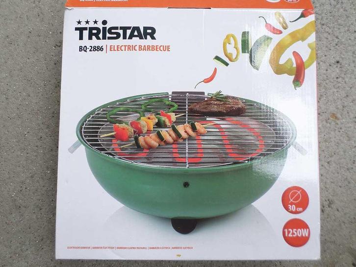 TRISTAR barbecue/grill "BQ-2886" NIEUW diam.30cm 1250Watt m0, Tuin en Terras, Elektrische barbecues, Nieuw, Ophalen of Verzenden