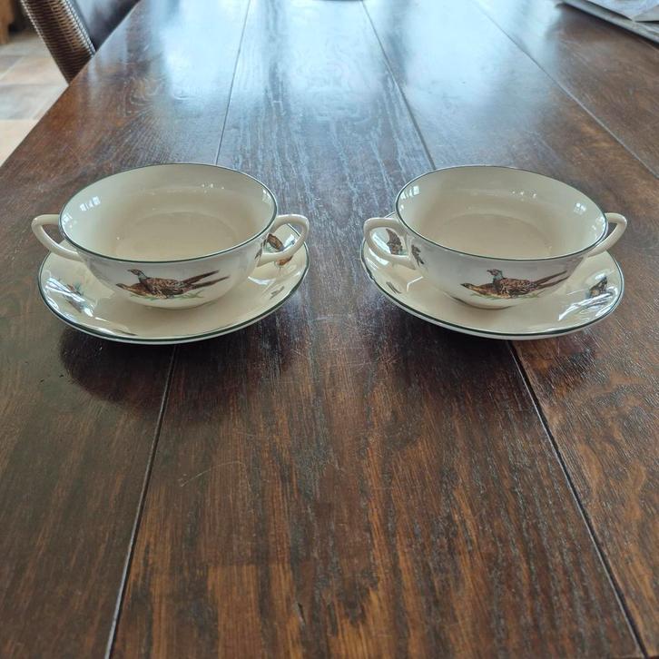 Brookshire Johnson Brothers 2 sets soepkom met schotel nieuw, Huis en Inrichting, Keuken | Servies, Nieuw, Wedgwood, Aardewerk