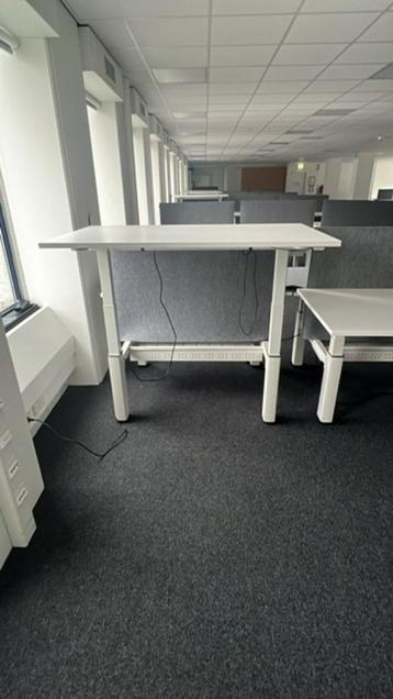 Zit-sta Duo bureau met kabelgoot 140x80xH65-130  cm, 32st - afbeelding 5