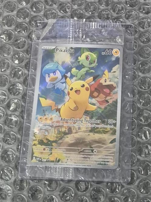 Sealed Pikachu SVP 027 Scarlet & Violet Black Star Promo, Hobby en Vrije tijd, Verzamelkaartspellen | Pokémon, Zo goed als nieuw
