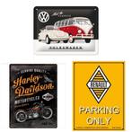 Ducati parking only logo relief reclamebord van metaal deco, Ophalen of Verzenden, Nieuw, Auto's