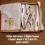 Nike air max 1 Light bone Violet dust maat 46, Overige kleuren, Nike, Nieuw, Ophalen of Verzenden