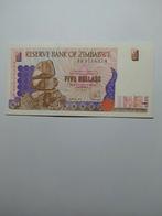 Zimbabwe 5 Dollar Biljet - 1997, Ophalen of Verzenden, Los biljet