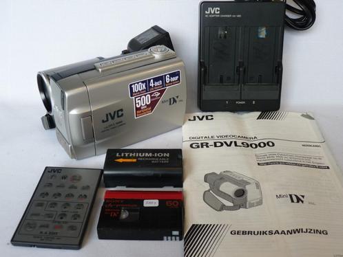 JVC  GR-DVL9000 MiniDV, accu, oplader, digitaliseren, tas, Audio, Tv en Foto, Videocamera's Digitaal, Gebruikt, Camera, Mini dv