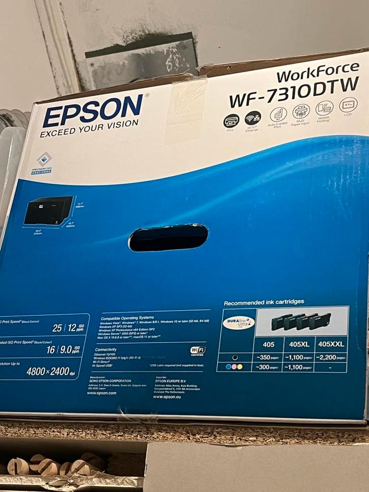 Epson WorkForce WF-7310DTW, Computers en Software, Printers, Gebruikt, All-in-one, Inkjetprinter, Kleur printen, Draadloos, Ophalen of Verzenden