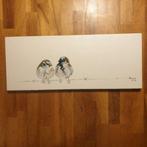 Schilderij musjes Door Annie Poolen Hierden, Antiek en Kunst, Ophalen of Verzenden